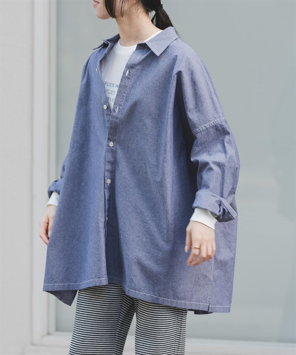 FORK&SPOON 寬版水手布襯衫