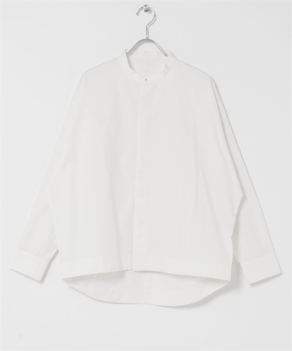 FORK&SPOON 原子扣繭型長袖襯衫(米色-1-OFF WHITE)