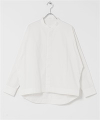 FORK&SPOON 原子扣繭型長袖襯衫(米色-1-OFF WHITE)