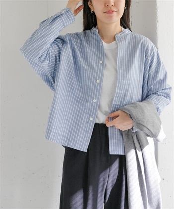 FORK&SPOON 原子扣繭型長袖襯衫