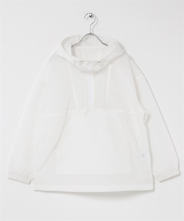 FORK&SPOON 透膚連帽上衣(米色-1-OFF WHITE)