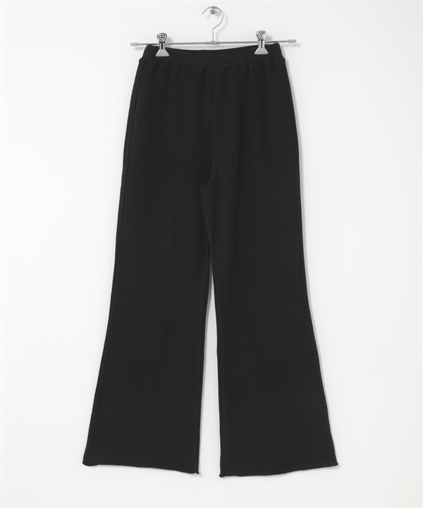 FORK&SPOON 彈性喇叭褲(黑色-1-BLACK)