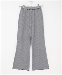 FORK&SPOON 彈性喇叭褲(米色ｘ藏青色-1-NAVY)