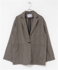 FORK&SPOON 混麻料西裝外套(膚色格紋-1-其他膚色)