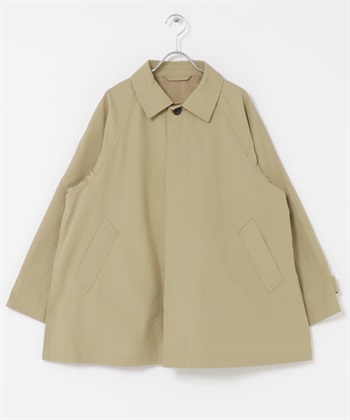 FORK&SPOON 立領傘狀大衣(膚色-1-BEIGE)
