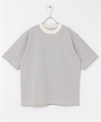 FORK&SPOON 多彩橫紋T恤(象牙白x炭灰色-4-CHARCOAL GRAY)