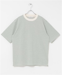 FORK&SPOON 多彩橫紋T恤(象牙白x綠色-4-GREEN)