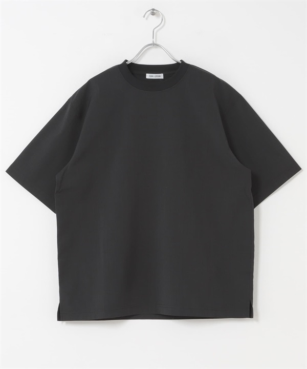 FORK&SPOON 仿亞麻T恤(黑色-4-BLACK)