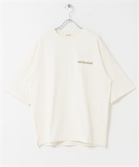 FORK&SPOON 植絨印花T恤(米色-4-OFF WHITE)