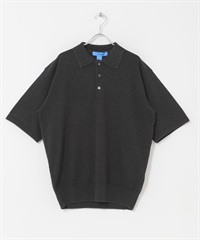 FORK&SPOON 橫紋短袖針織POLO衫(炭灰色x黑色-4-其他灰色)