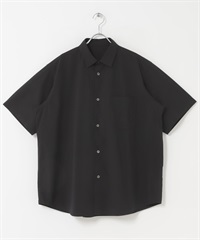 FORK&SPOON 皺褶感短袖襯衫(黑色-4-BLACK)