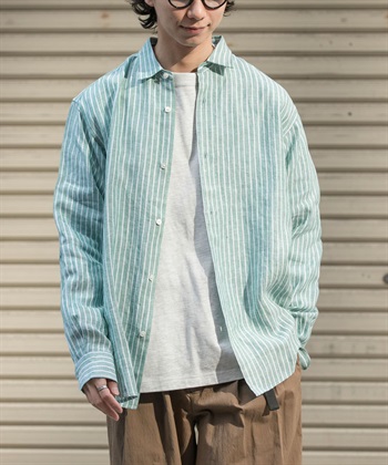 FORK&SPOON 法國亞麻長袖襯衫