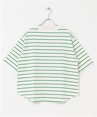 FORK&SPOON 瓶型領短袖T恤(奶油色ｘ綠色-1-其他膚色)