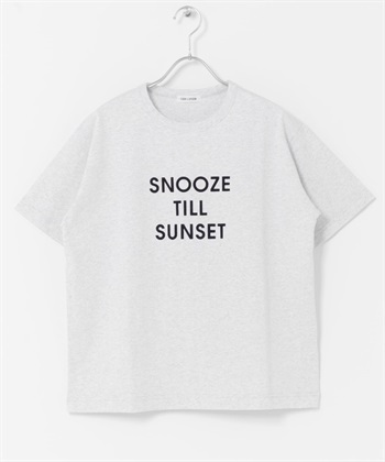 FORK&SPOON 植絨LOGO短袖T恤(灰色x藏青色-1-其他灰色)