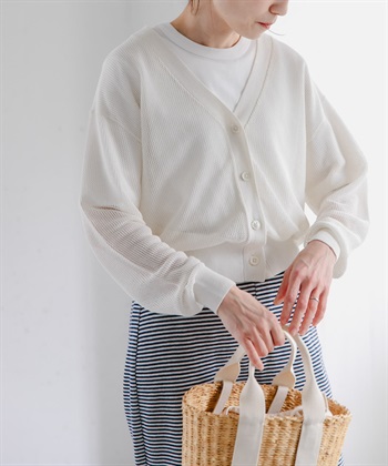FORK&SPOON 和紙針織開襟衫