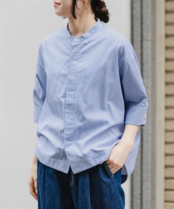 FORK&SPOON 原子扣繭型短袖襯衫