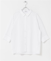 FORK&SPOON 標準領繭型襯衫(米色-1-OFF WHITE)