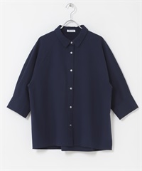 FORK&SPOON 標準領繭型襯衫(藏青色-1-NAVY)