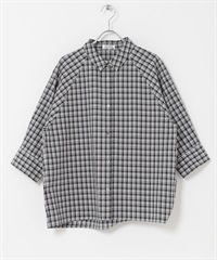 FORK&SPOON 標準領繭型襯衫(格紋-1-CHECK)