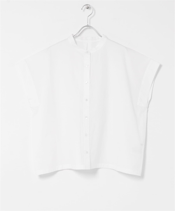 FORK&SPOON 立領寬版襯衫(米色-1-OFF WHITE)