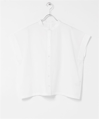FORK&SPOON 立領寬版襯衫(米色-1-OFF WHITE)