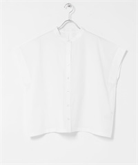 FORK&SPOON 立領寬版襯衫(米色-1-OFF WHITE)