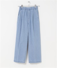 FORK&SPOON 棉麻牛仔褲(牛仔仿舊-1-其他藍色)
