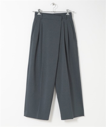 FORK&SPOON 正面圍裹式長褲(灰色-2-GRAY)