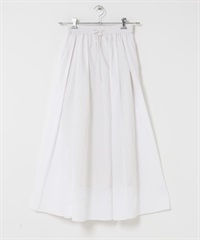 FORK&SPOON 尼龍碎褶裙(米色-1-OFF WHITE)