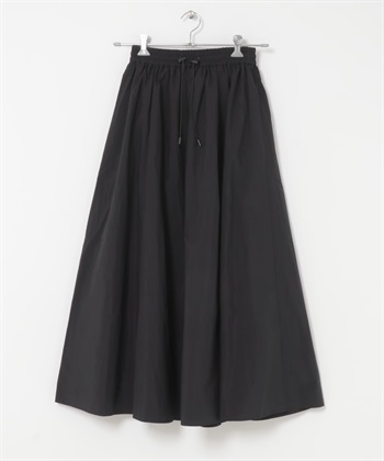 FORK&SPOON 尼龍碎褶裙(黑色-2-BLACK)