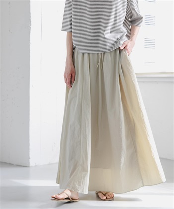 FORK&SPOON 尼龍碎褶裙