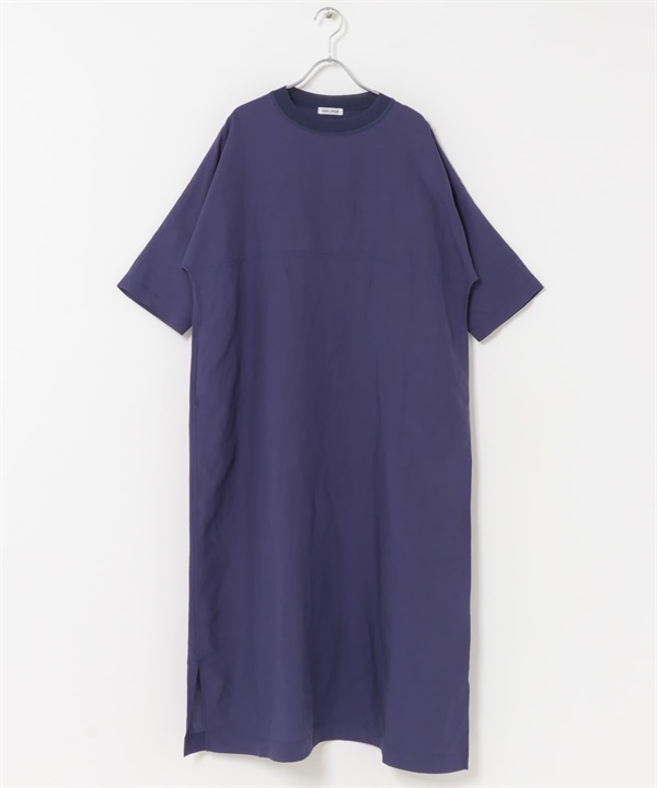 FORK&SPOON 混麻料寬版洋裝(深藍色-1-其他藍色)