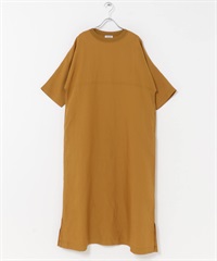 FORK&SPOON 混麻料寬版洋裝(駝色-1-CAMEL)