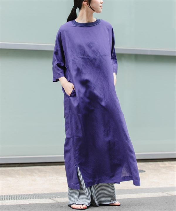 FORK&SPOON 混麻料寬版洋裝