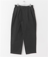 FORK&SPOON 法式斜紋顏料染奇諾褲(墨黑色-4-DEEPBLACK)