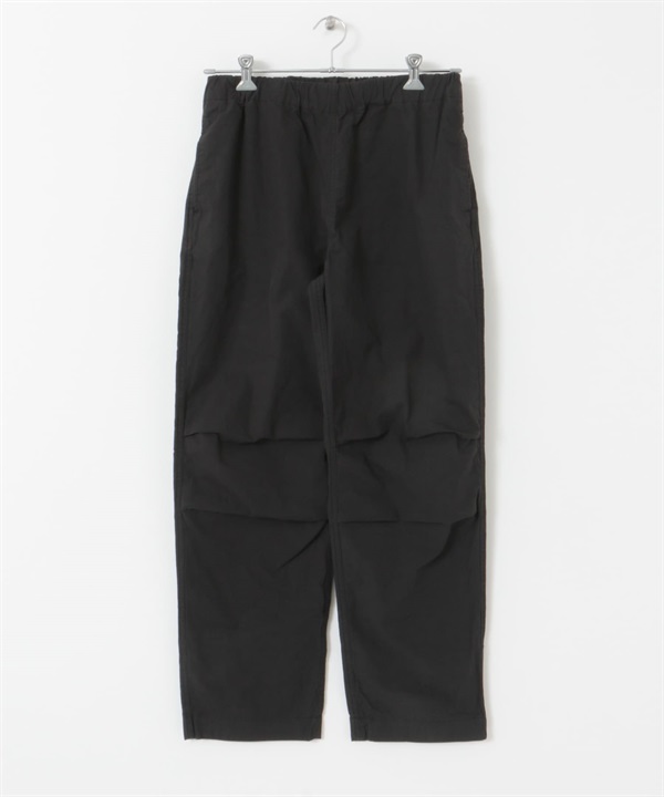 FORK&SPOON / 棉質膝蓋打褶長褲(黑色-4-BLACK)