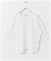 FORK&SPOON 強撚棉質寬版T恤(米色-1-OFF WHITE)