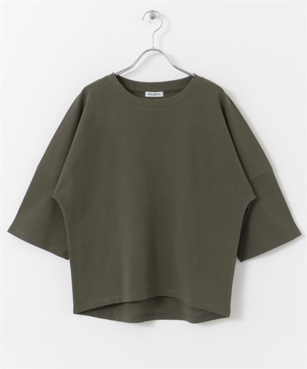 FORK&SPOON 強撚棉質寬版T恤(棕色-1-BROWN)