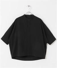 【新色追加】FORK&SPOON 原子扣繭型短袖襯衫(黑色-1-BLACK)