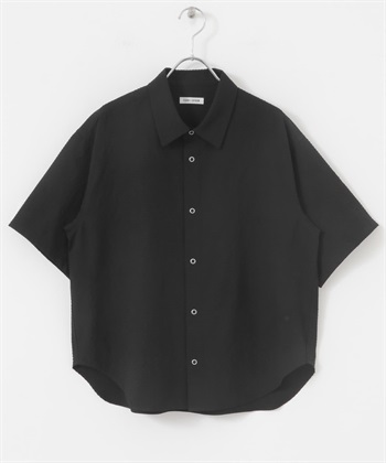 FORK&SPOON 凹凸泡泡紗襯衫(黑色-1-BLACK)