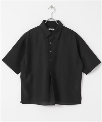 FORK&SPOON 尼龍羊毛套頭襯衫(黑色-1-BLACK)