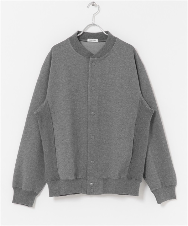 空氣層壓扣開襟衫(炭灰色-4-其他灰色)