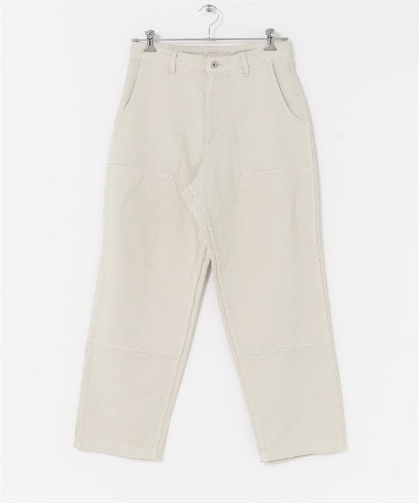 FORK&SPOON 成品染斜紋雙膝設計長褲(象牙白-4-IVORY)