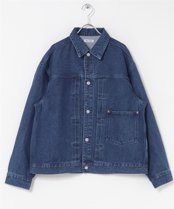 FORK&SPOON JF牛仔外套(牛仔仿舊-4-LIGHT INDIGO BLUE)