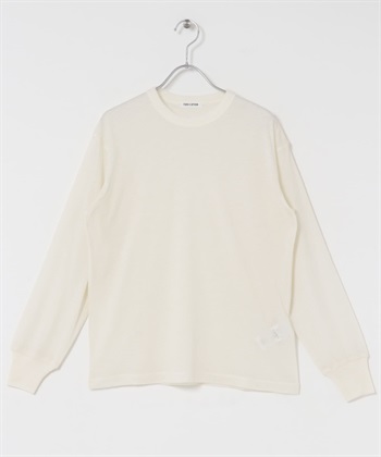 FORK&SPOON 混毛料圓領上衣(米色-1-OFF WHITE)
