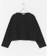 FORK&SPOON 船型領短版上衣(黑色-1-BLACK)