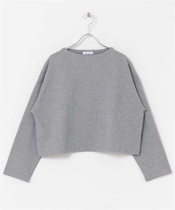 FORK&SPOON 船型領短版上衣(淺灰色-1-其他灰色)