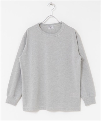 FORK&SPOON CAVE橫紋長袖T恤(灰色x米色-1-其他灰色)