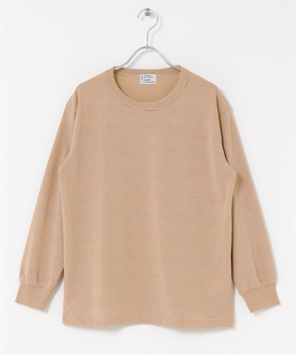FORK&SPOON CAVE橫紋長袖T恤(膚色x米色-1-其他膚色)