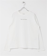 FORK&SPOON 發泡印花長袖T恤(米色x灰色-1-其他灰色)